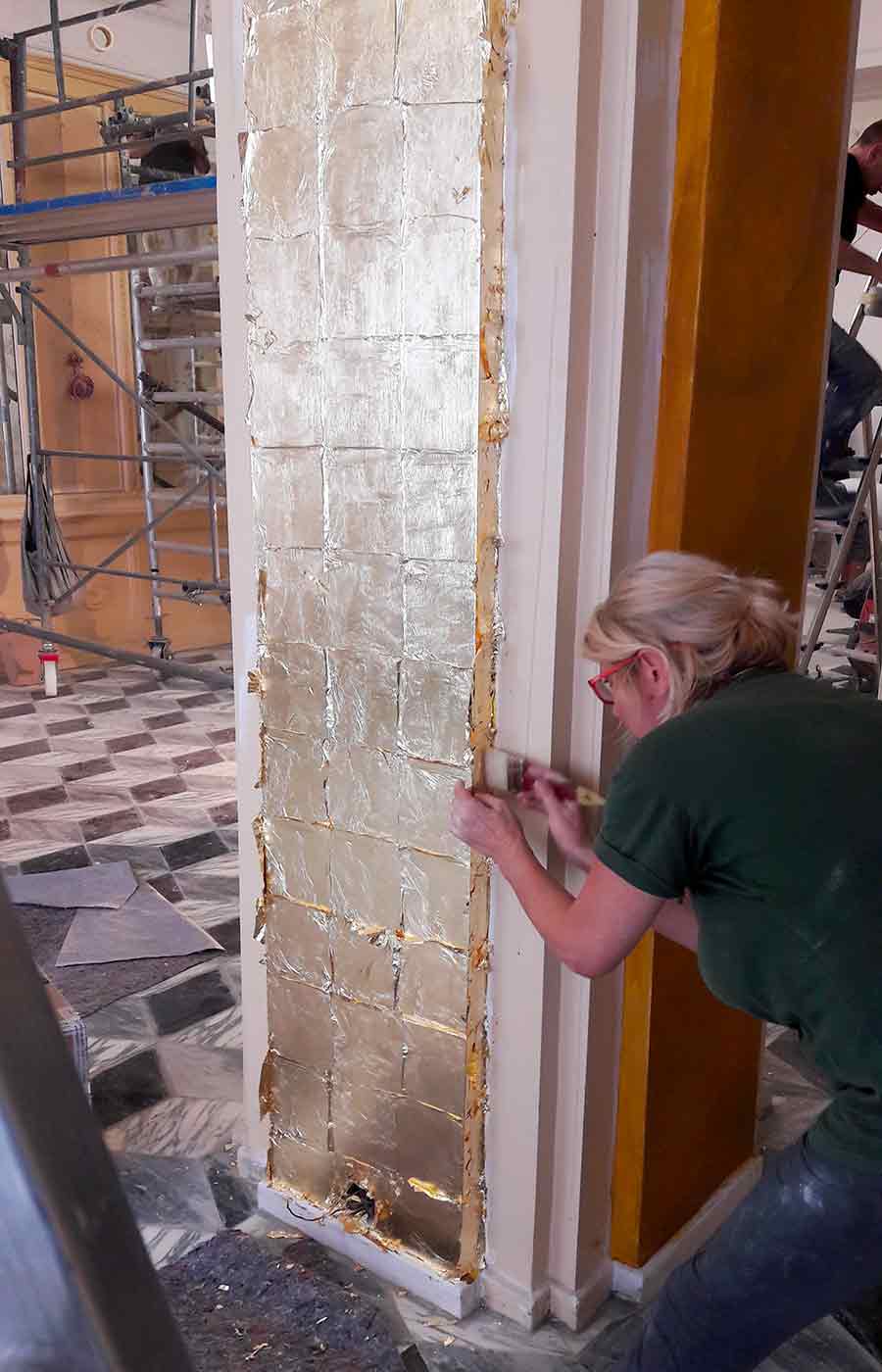 Barbara-Gallas-cantiere-restauro- colonna