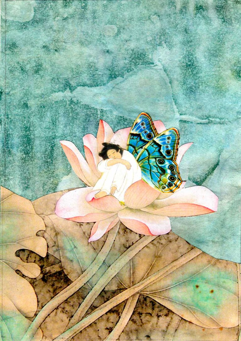 Collage: fiore di loto