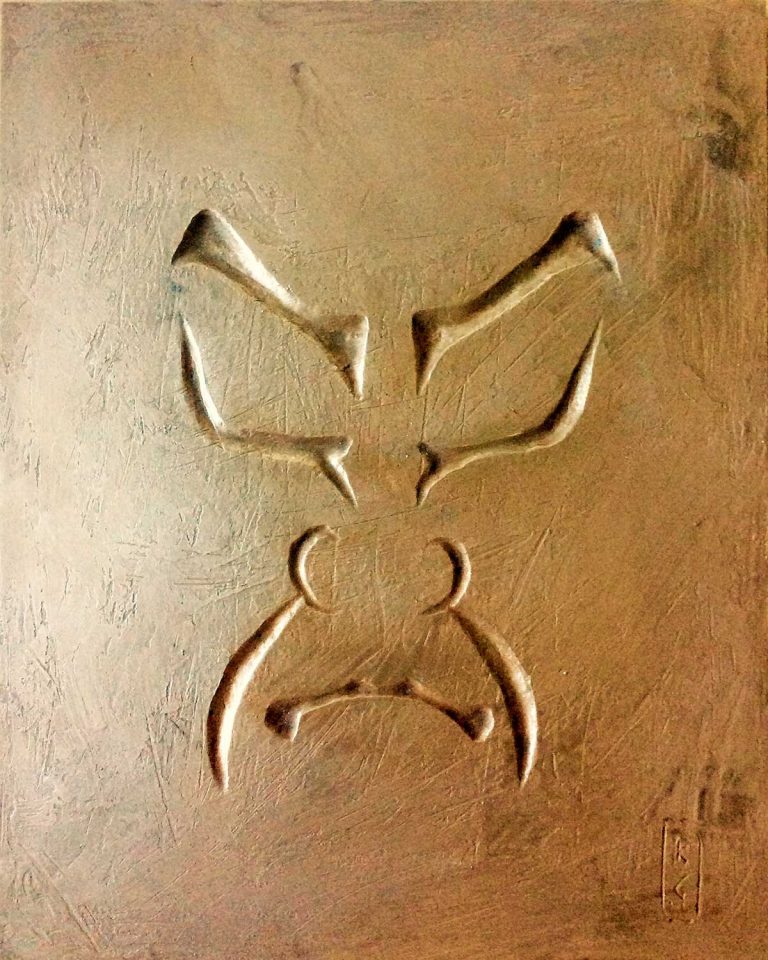 Metallizzazione a freddo -volto realizzazione artistica