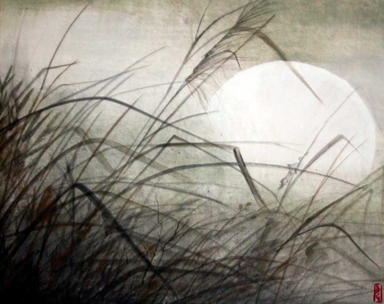 pittura in stile giapponese - Alba