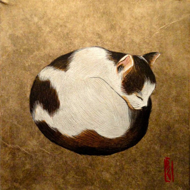 pittura in stile giapponese - Gatto