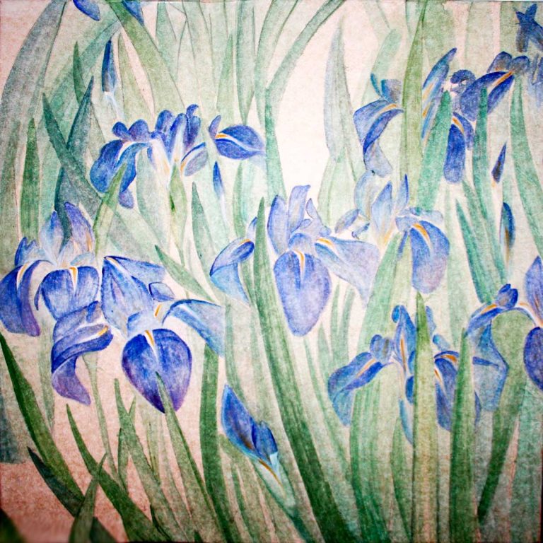 pittura in stile giapponese - Iris