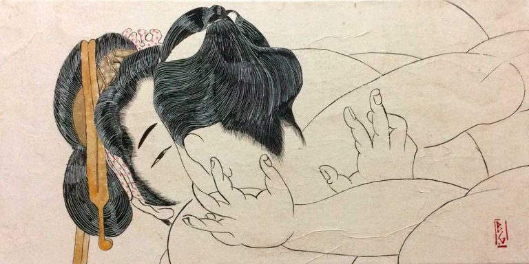 pittura in stile giapponese - Utamaro - Amanti