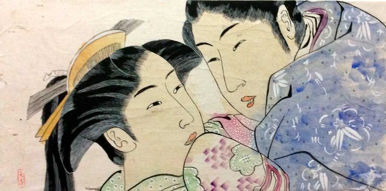 pittura in stile giapponese - Utamaro - Amanti