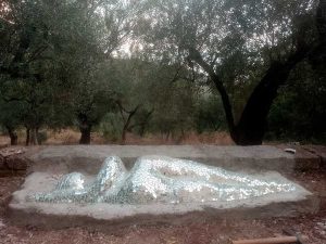 Scultura mosaico - l'addormentata