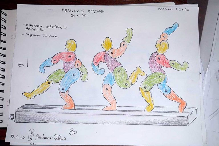 Scultura - omini android - bozzetto